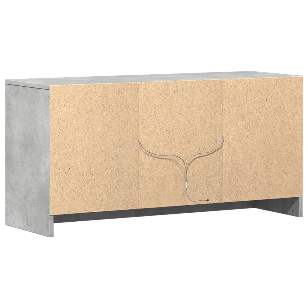 Tv Skříňka S Led Betonově Šedá 100X34X50 Cm Kompozitní Dřevo
