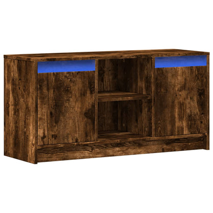 Tv Skříňka S Led Kouřový Dub 100 X 34 X 50 Cm Kompozitní Dřevo