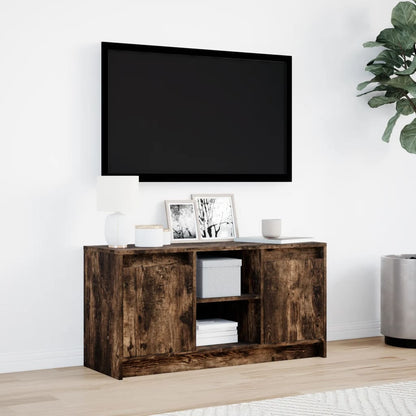 Tv Skříňka S Led Kouřový Dub 100 X 34 X 50 Cm Kompozitní Dřevo