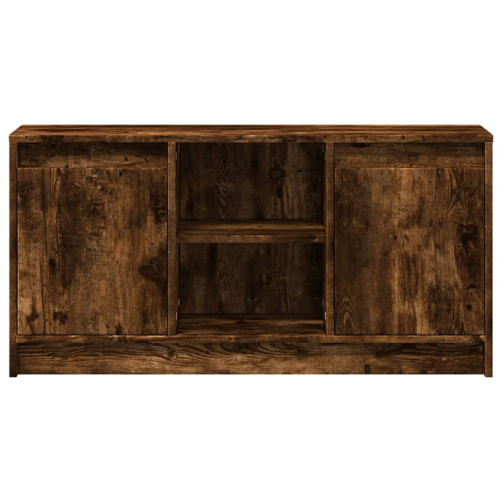 Tv Skříňka S Led Kouřový Dub 100 X 34 X 50 Cm Kompozitní Dřevo