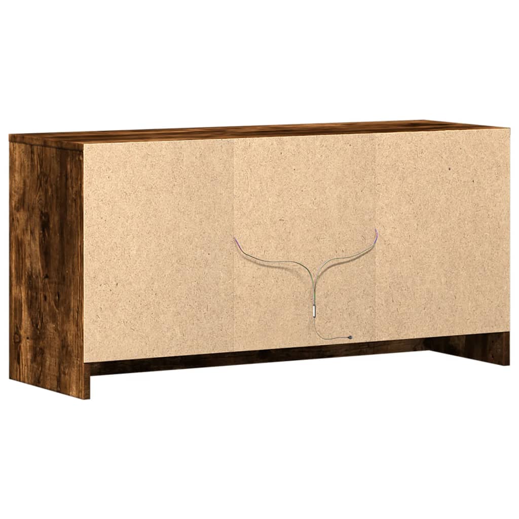 Tv Skříňka S Led Kouřový Dub 100 X 34 X 50 Cm Kompozitní Dřevo