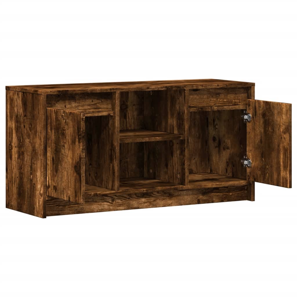 Tv Skříňka S Led Kouřový Dub 100 X 34 X 50 Cm Kompozitní Dřevo