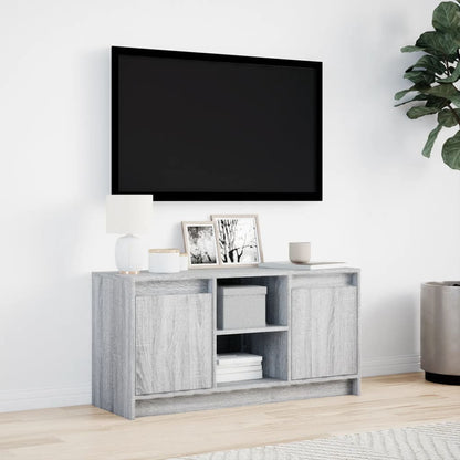 Tv Skříňka S Led Šedá Sonoma 100 X 34 X 50 Cm Kompozitní Dřevo
