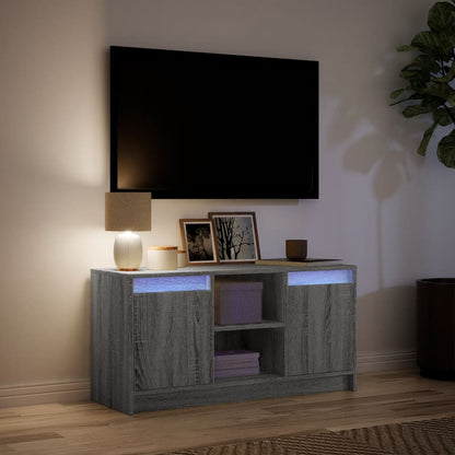 Tv Skříňka S Led Šedá Sonoma 100 X 34 X 50 Cm Kompozitní Dřevo