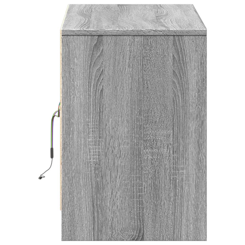 Tv Skříňka S Led Šedá Sonoma 100 X 34 X 50 Cm Kompozitní Dřevo
