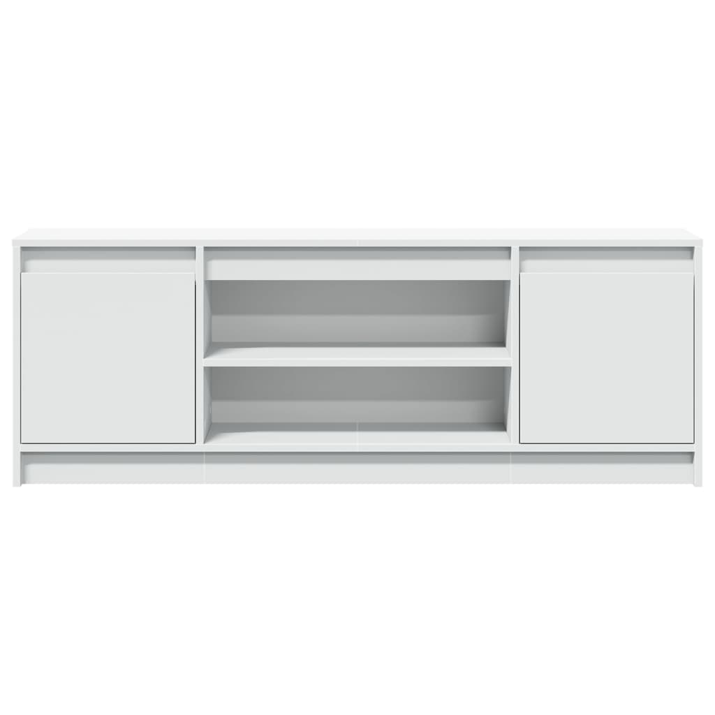 Tv Skříňka S Led Bílá 139,5 X 34 X 50 Cm Kompozitní Dřevo