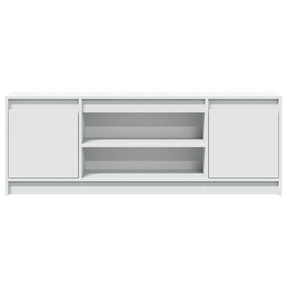 Tv Skříňka S Led Bílá 139,5 X 34 X 50 Cm Kompozitní Dřevo