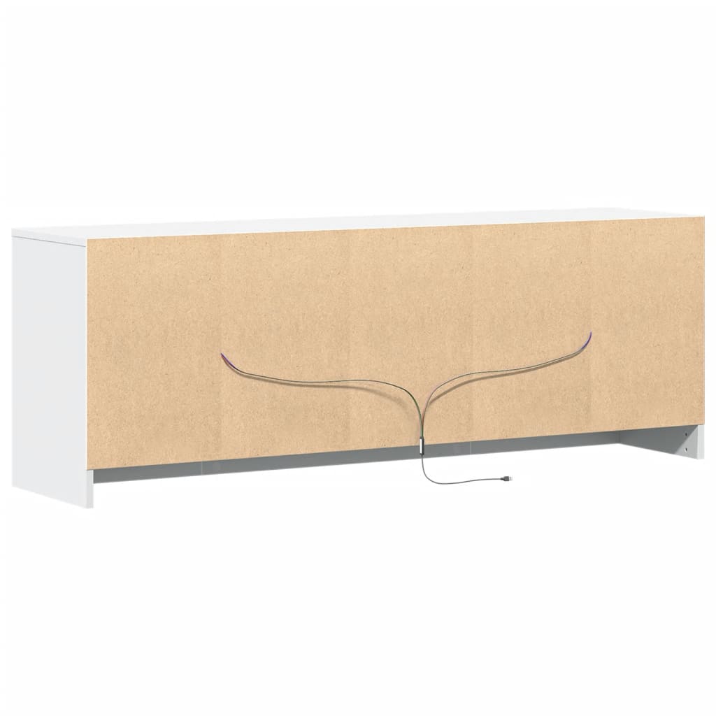 Tv Skříňka S Led Bílá 139,5 X 34 X 50 Cm Kompozitní Dřevo