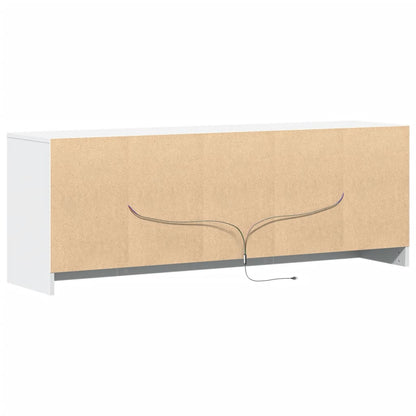 Tv Skříňka S Led Bílá 139,5 X 34 X 50 Cm Kompozitní Dřevo