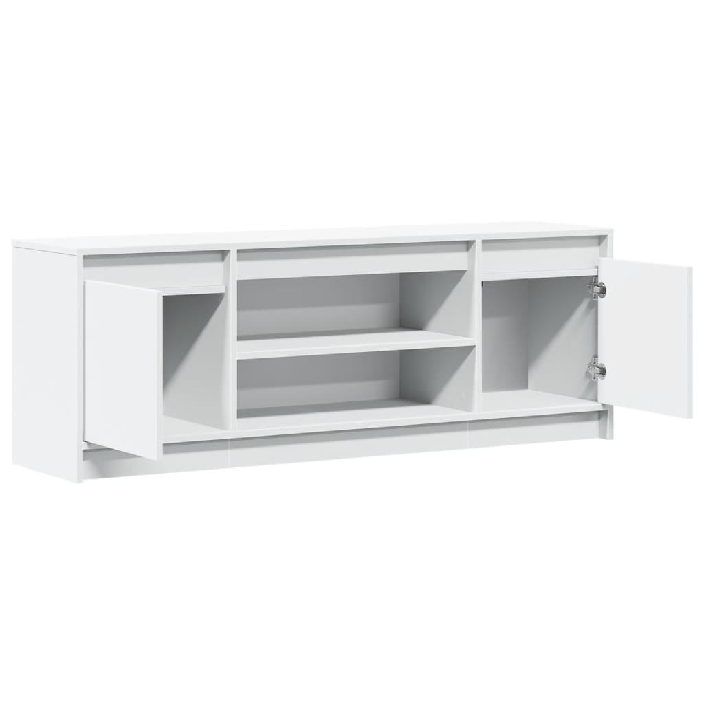 Tv Skříňka S Led Bílá 139,5 X 34 X 50 Cm Kompozitní Dřevo