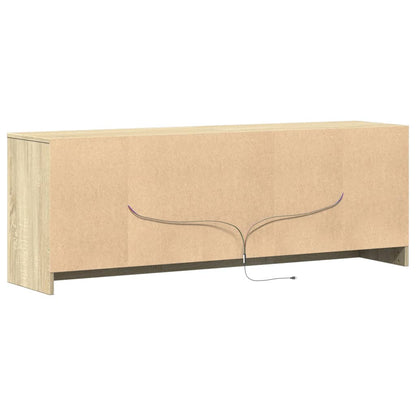 Tv Skříňka S Led Dub Sonoma 139,5 X 34 X 50 Cm Kompozitní Dřevo