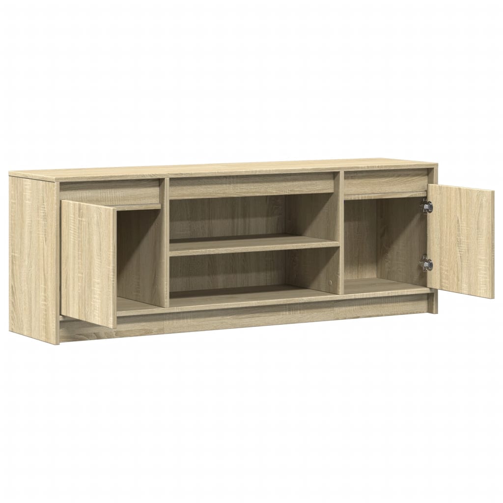 Tv Skříňka S Led Dub Sonoma 139,5 X 34 X 50 Cm Kompozitní Dřevo