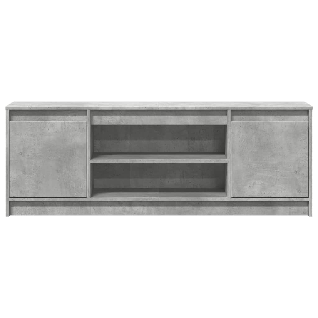 Tv Skříňka S Led Betonově Šedá 139,5X34X50 Cm Kompozitní Dřevo