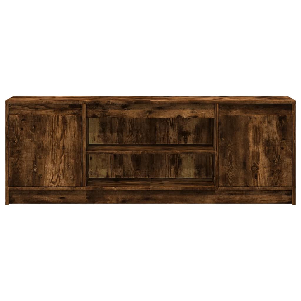 Tv Skříňka S Led Kouřový Dub 139,5X34X50 Cm Kompozitní Dřevo