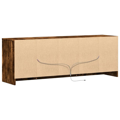 Tv Skříňka S Led Kouřový Dub 139,5X34X50 Cm Kompozitní Dřevo