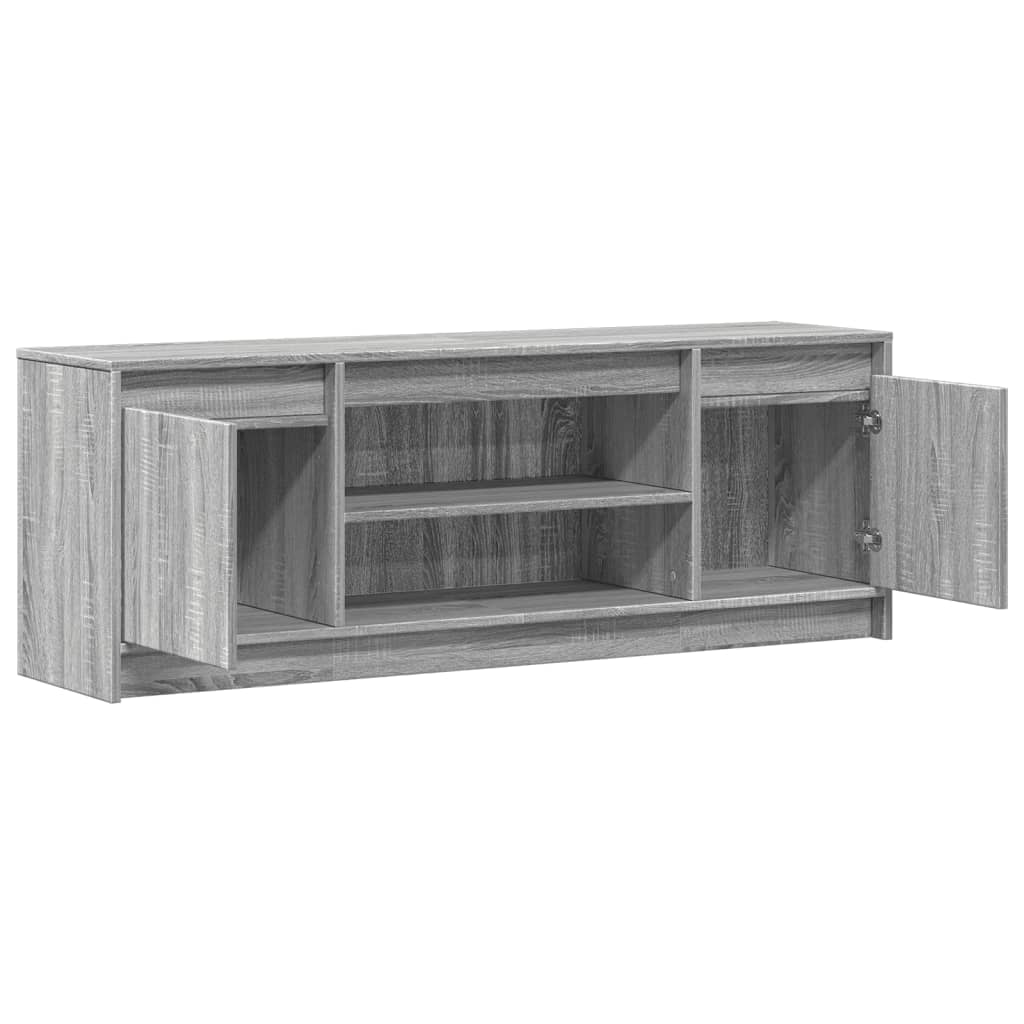 Tv Skříňka S Led Šedá Sonoma 139,5X34X50 Cm Kompozitní Dřevo