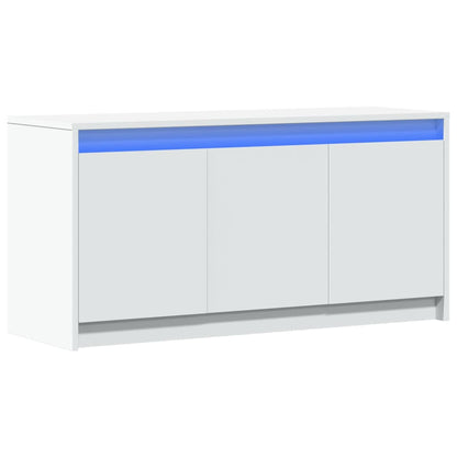 Tv Skříňka S Led Bílá 100 X 34 X 50 Cm Kompozitní Dřevo