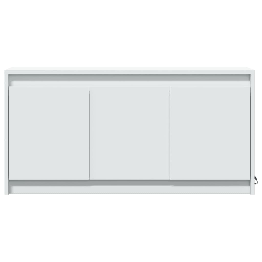 Tv Skříňka S Led Bílá 100 X 34 X 50 Cm Kompozitní Dřevo
