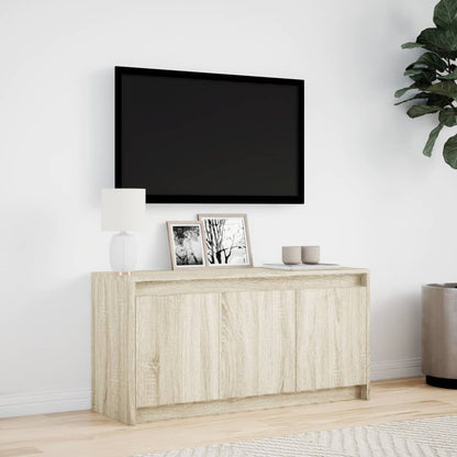 Tv Skříňka S Led Dub Sonoma 100 X 34 X 50 Cm Kompozitní Dřevo
