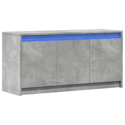 Tv Skříňka S Led Betonově Šedá 100X34X50 Cm Kompozitní Dřevo