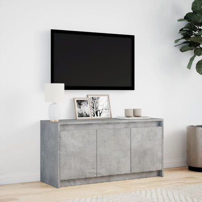 Tv Skříňka S Led Betonově Šedá 100X34X50 Cm Kompozitní Dřevo