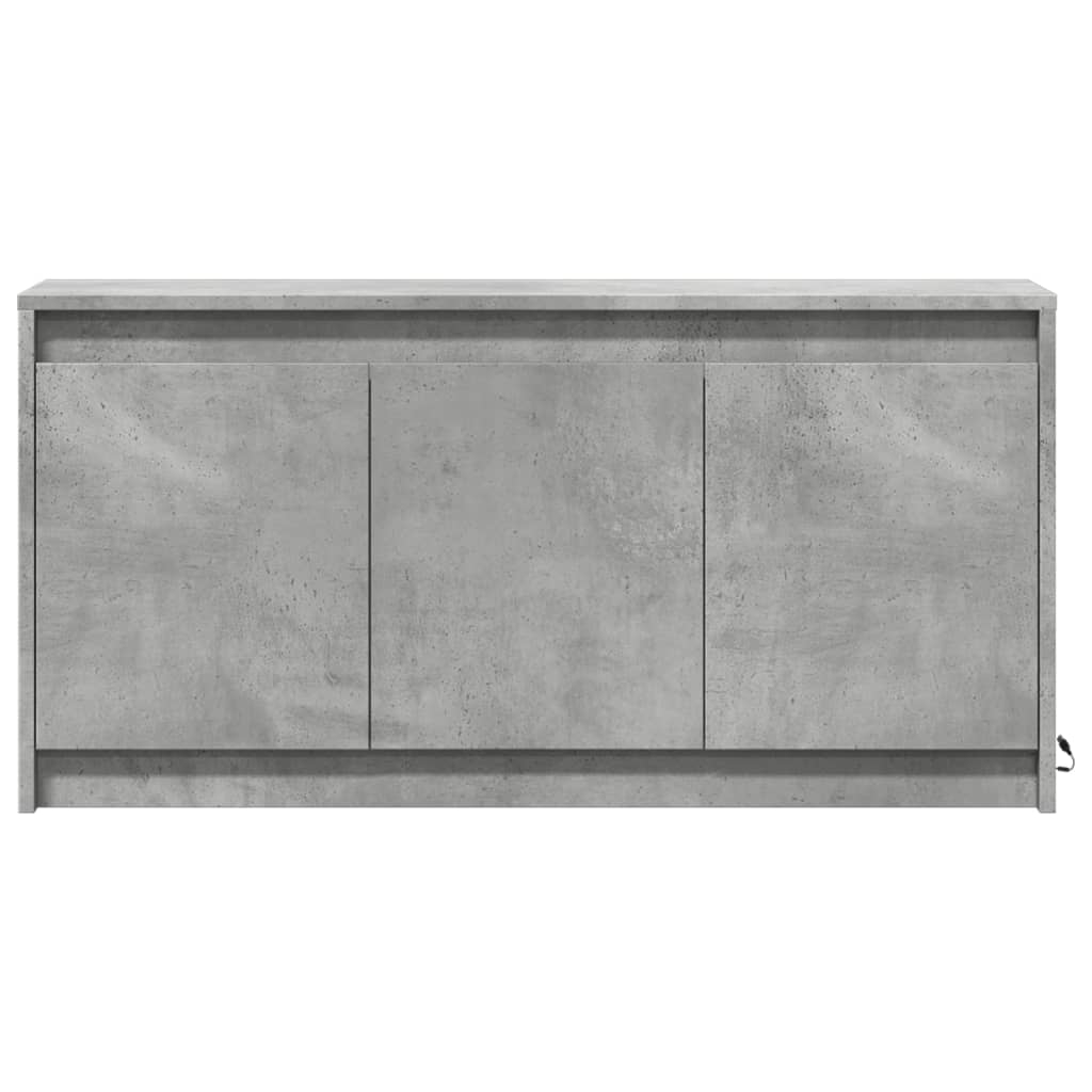 Tv Skříňka S Led Betonově Šedá 100X34X50 Cm Kompozitní Dřevo