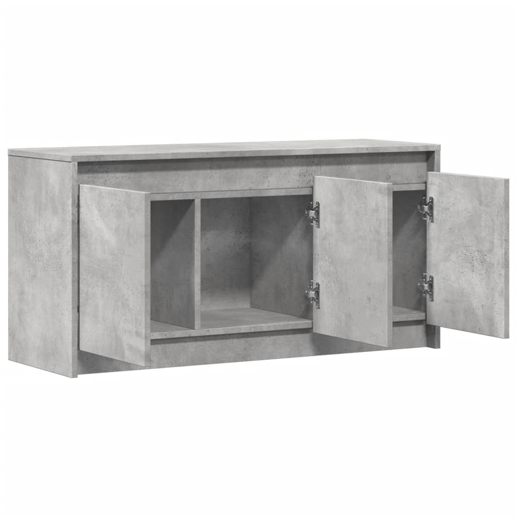 Tv Skříňka S Led Betonově Šedá 100X34X50 Cm Kompozitní Dřevo