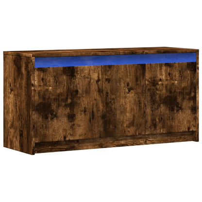 Tv Skříňka S Led Kouřový Dub 100 X 34 X 50 Cm Kompozitní Dřevo