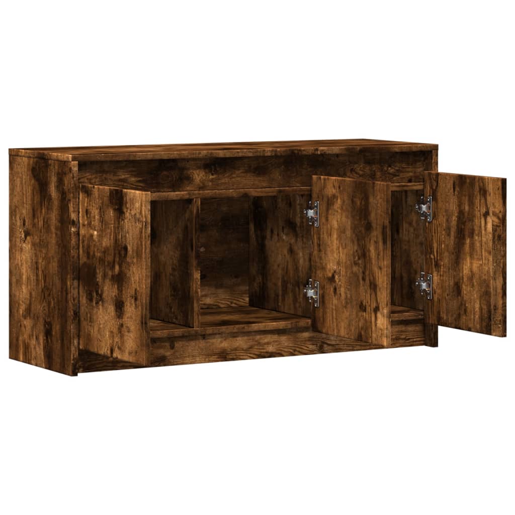 Tv Skříňka S Led Kouřový Dub 100 X 34 X 50 Cm Kompozitní Dřevo