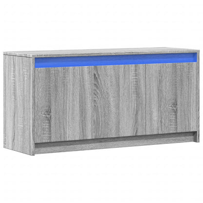 Tv Skříňka S Led Šedá Sonoma 100 X 34 X 50 Cm Kompozitní Dřevo