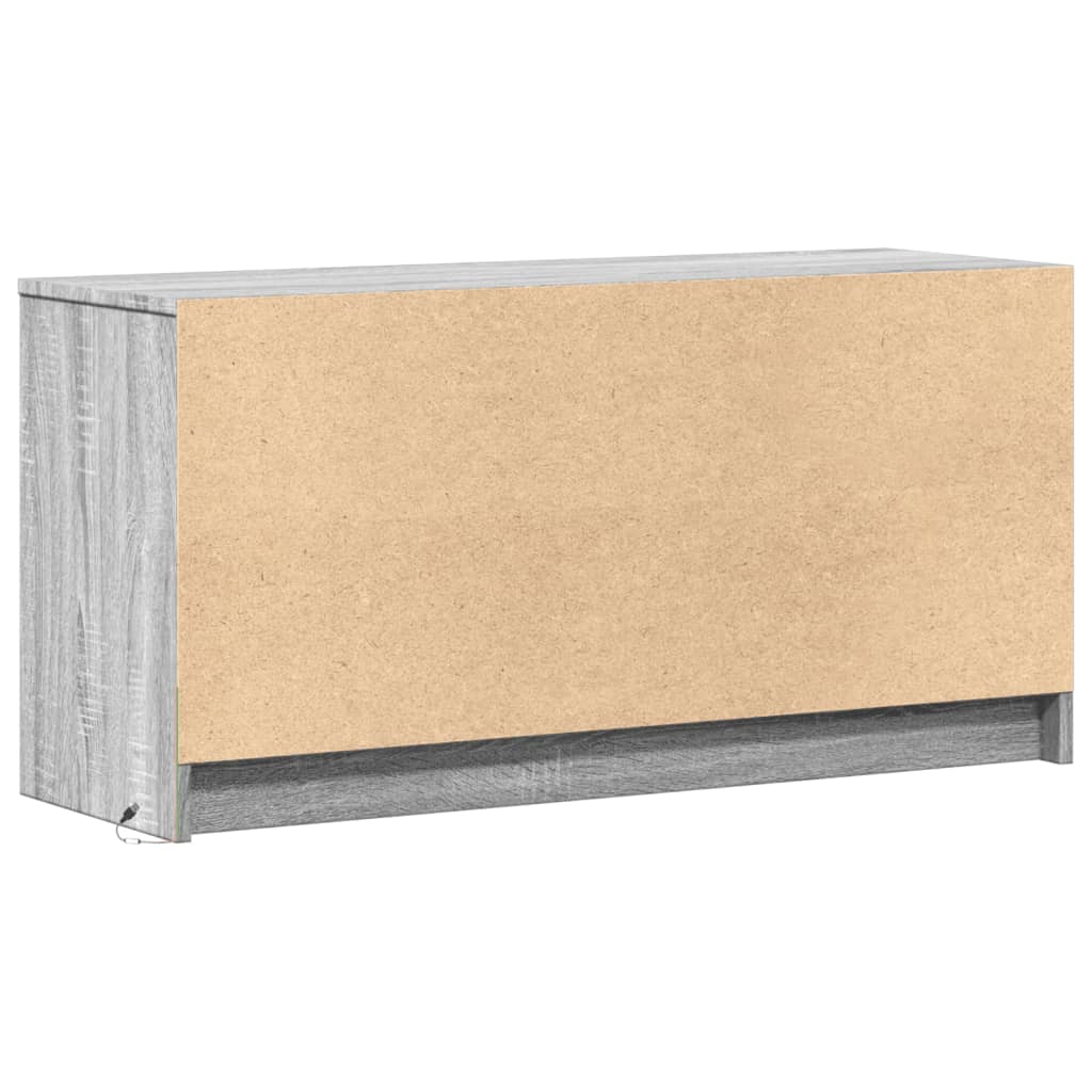 Tv Skříňka S Led Šedá Sonoma 100 X 34 X 50 Cm Kompozitní Dřevo