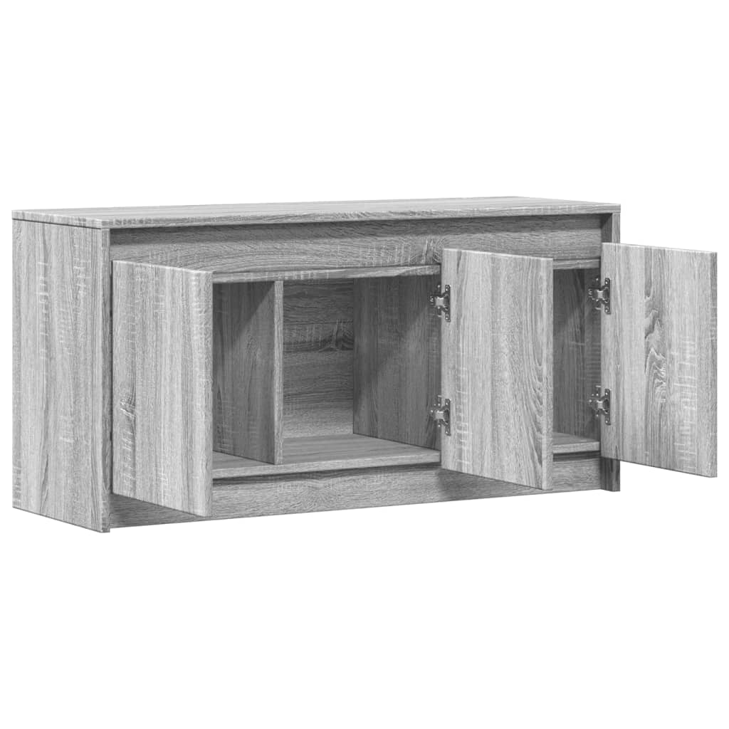 Tv Skříňka S Led Šedá Sonoma 100 X 34 X 50 Cm Kompozitní Dřevo