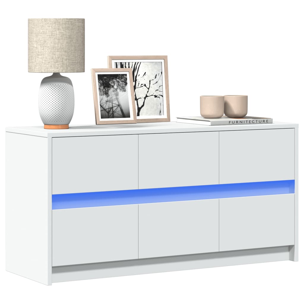 Tv Skříňka S Led 100 X 34 X 50 Cm Kompozitní Dřevo