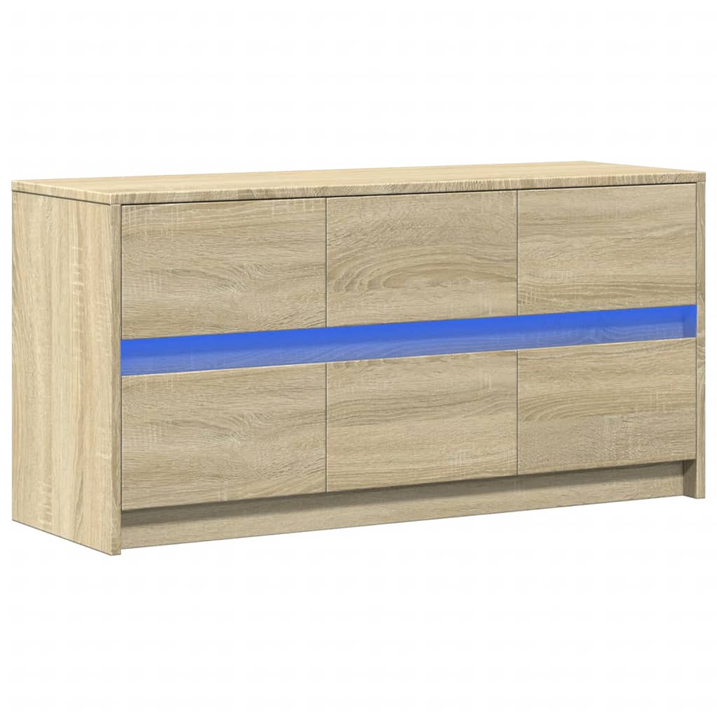 Tv Skříňka S Led 100 X 34 X 50 Cm Kompozitní Dřevo