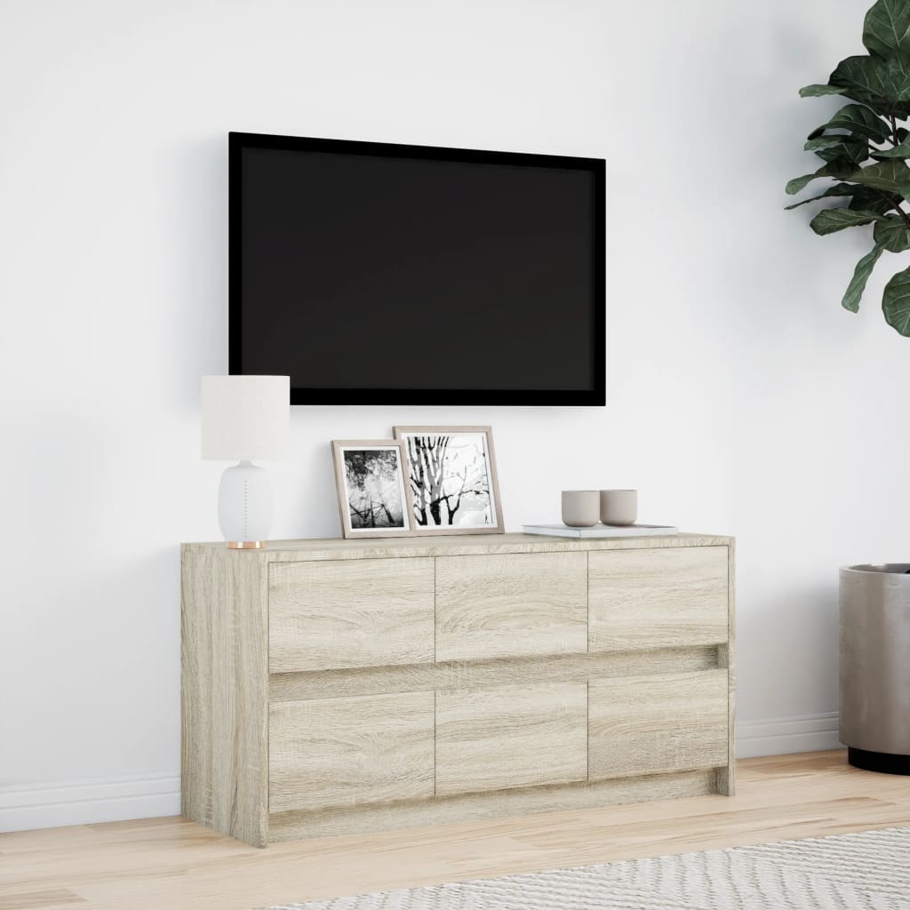 Tv Skříňka S Led 100 X 34 X 50 Cm Kompozitní Dřevo