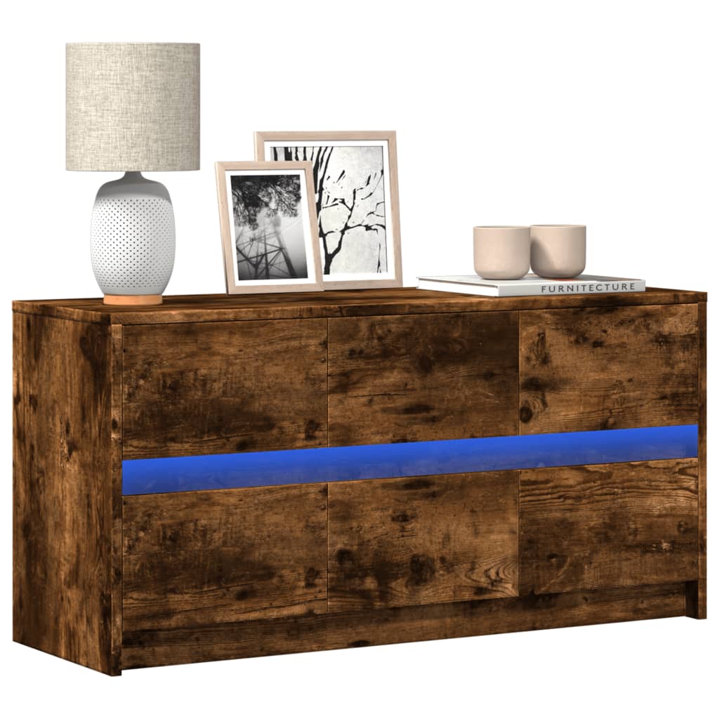 Tv Skříňka S Led 100 X 34 X 50 Cm Kompozitní Dřevo