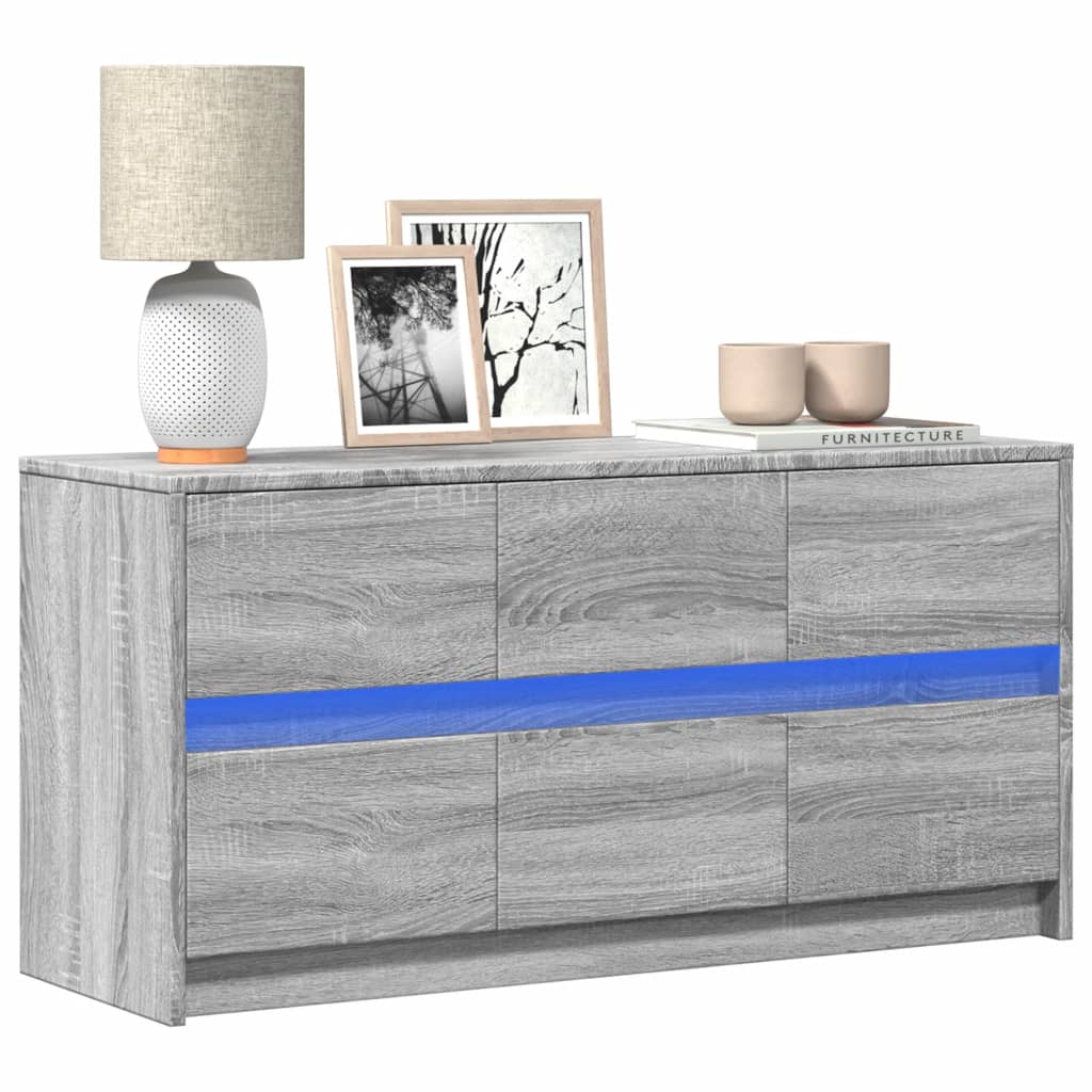 Tv Skříňka S Led 100 X 34 X 50 Cm Kompozitní Dřevo