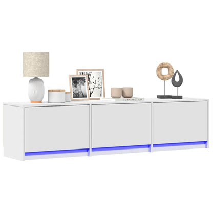Tv Skříňka S Led 165 X 34 X 40 Cm Kompozitní Dřevo