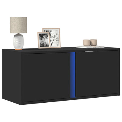Nástěnná Tv Skříňka S Led Osvětlením Betonově Šedá 80X31X35 Cm