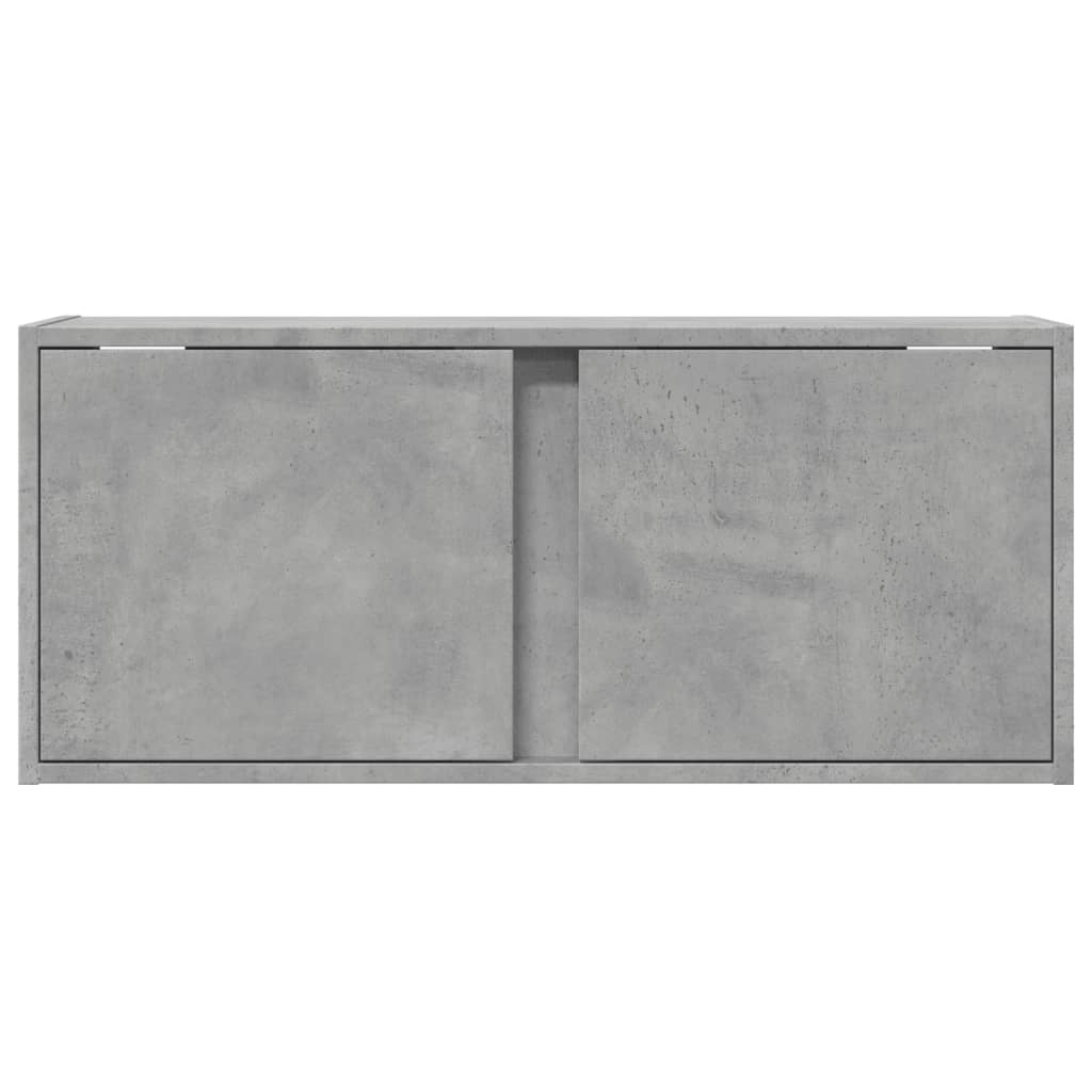 Nástěnná Tv Skříňka S Led Osvětlením Betonově Šedá 80X31X35 Cm