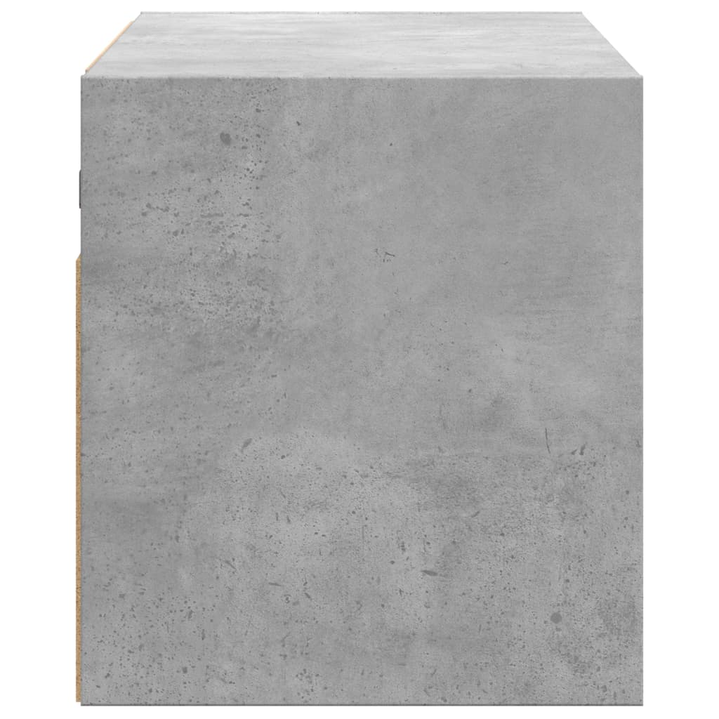 Nástěnná Tv Skříňka S Led Osvětlením Betonově Šedá 80X31X35 Cm