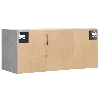 Nástěnná Tv Skříňka S Led Osvětlením Betonově Šedá 80X31X35 Cm