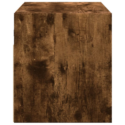 Nástěnná Tv Skříňka S Led Osvětlením Kouřový Dub 100X31X35 Cm