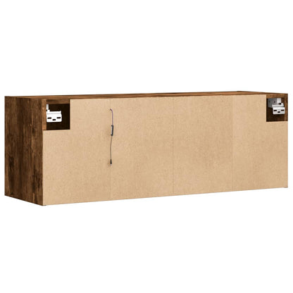 Nástěnná Tv Skříňka S Led Osvětlením Kouřový Dub 100X31X35 Cm