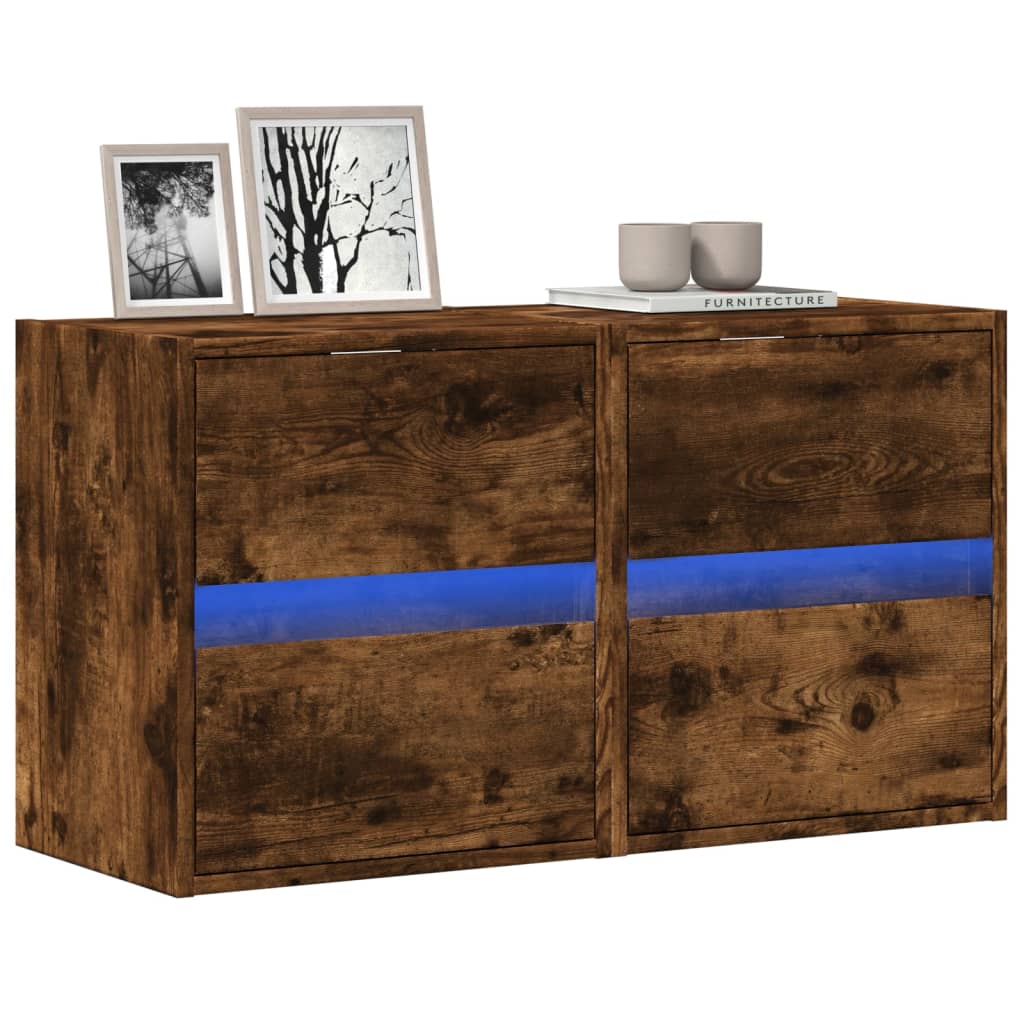 Nástěnná Tv Skříňka S Led Betonově Šedá 180 X 31 X 45 Cm