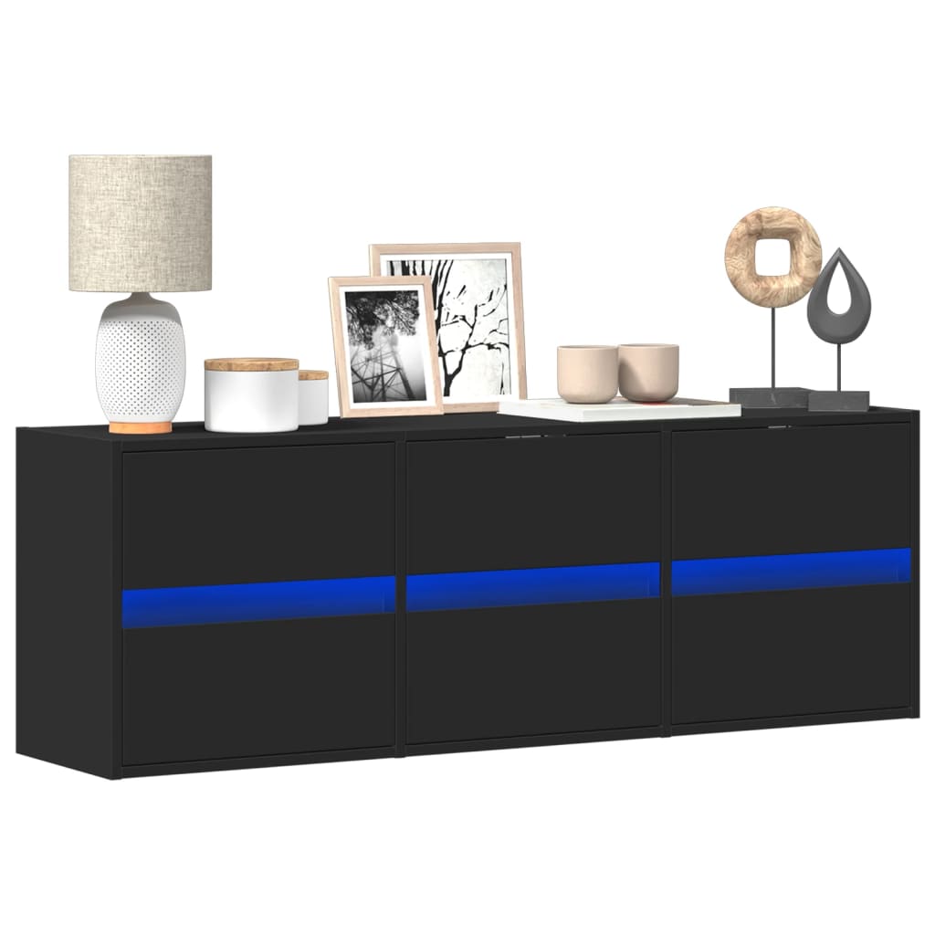 Nástěnná Tv Skříňka S Led Betonově Šedá 180 X 31 X 45 Cm