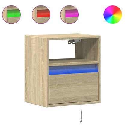 Nástěnná Tv Skříňka S Led Osvětlením 41 X 31 X 45 Cm