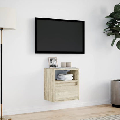 Nástěnná Tv Skříňka S Led Osvětlením 41 X 31 X 45 Cm