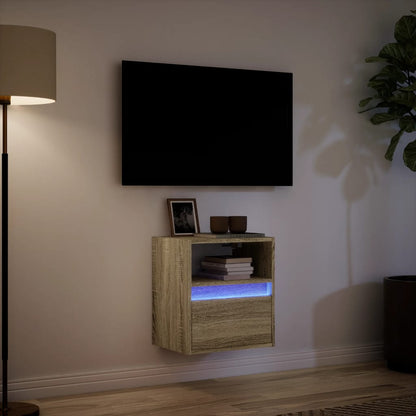 Nástěnná Tv Skříňka S Led Osvětlením 41 X 31 X 45 Cm