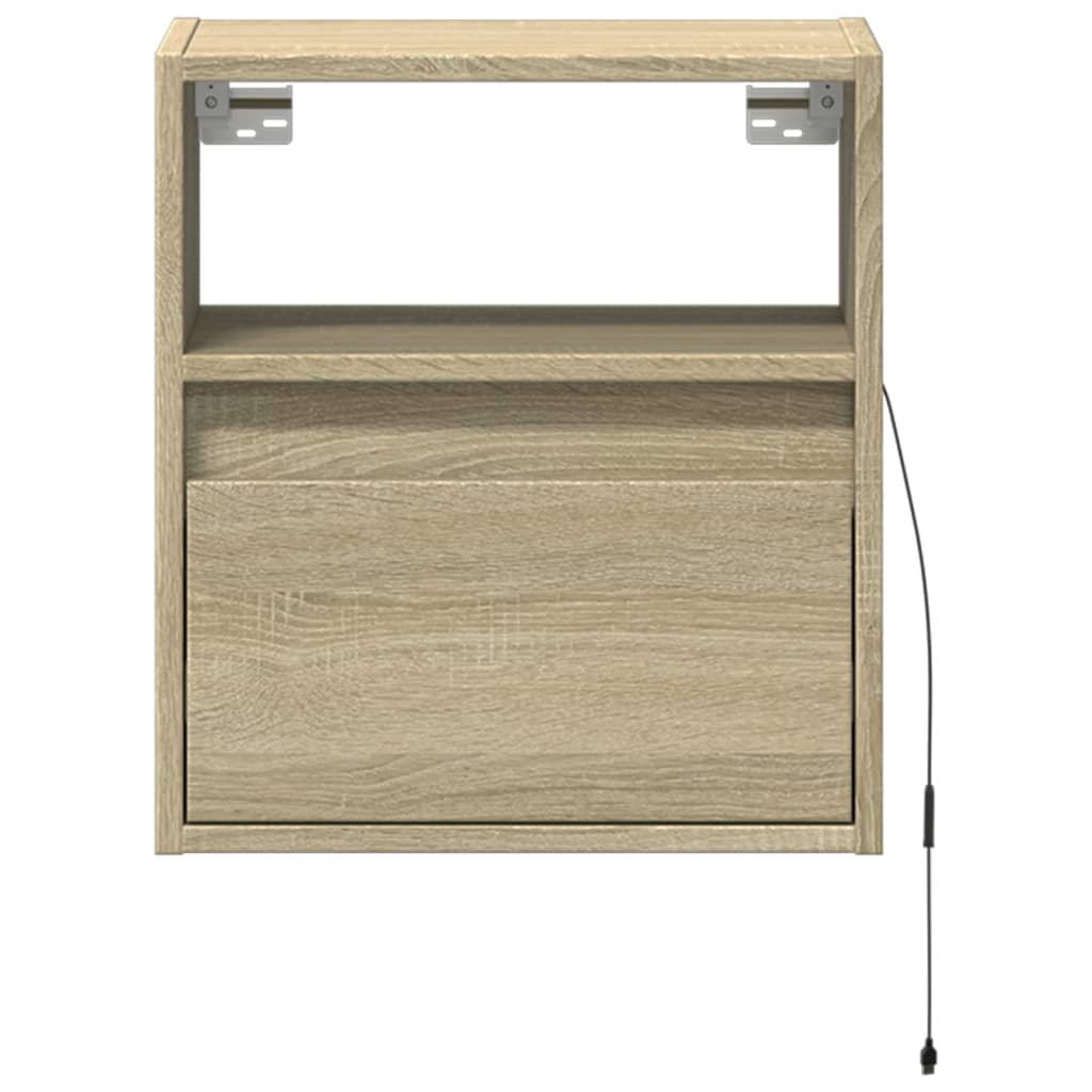 Nástěnná Tv Skříňka S Led Osvětlením 41 X 31 X 45 Cm
